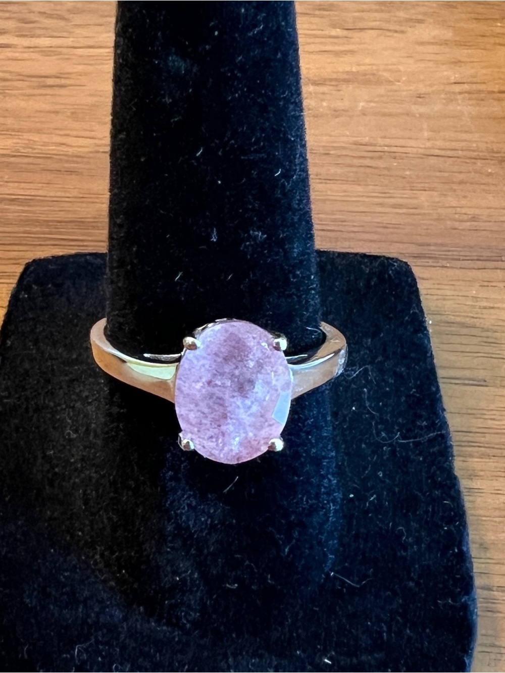Pink Cherry Tanzurine Sterling Ring